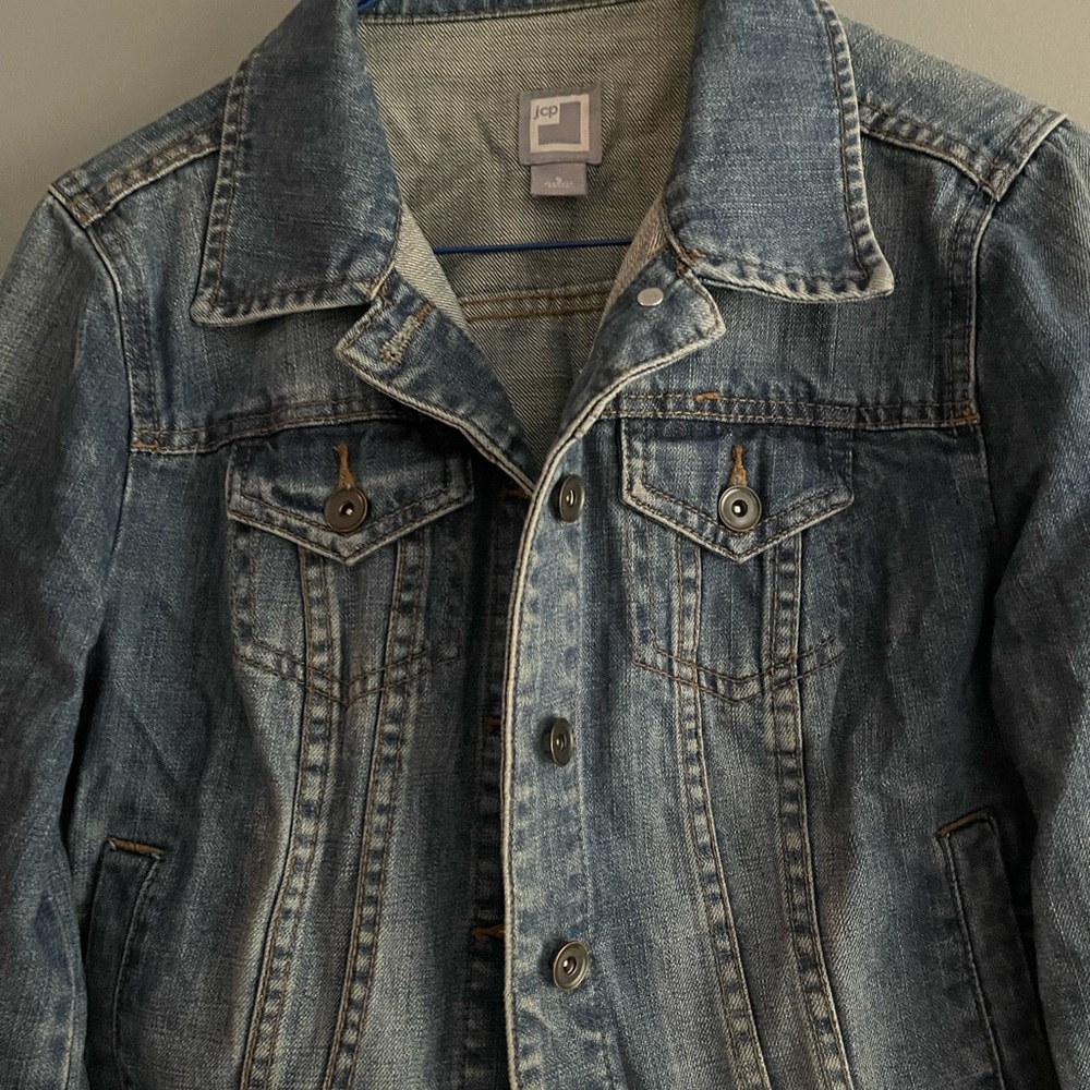 JC Penny Dark Wash Denim Jacket - Size Small - Picture 2 of 4